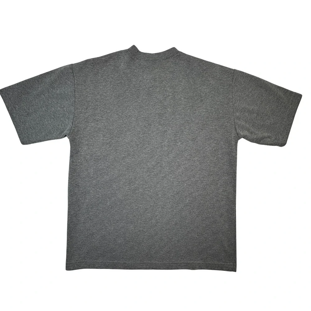 Vintage SOLO SEMORE Men's Gray Ribbed Henley Shirt USA Made Size Large 46